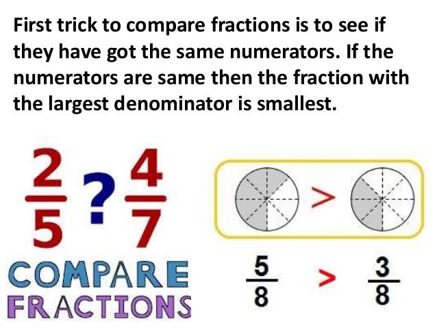 Tips On Ordering and Comparing Fractions
