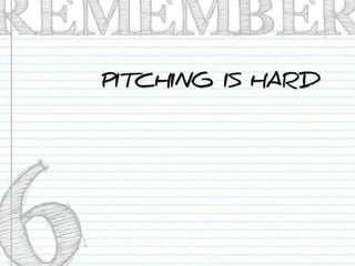 Tips on How to Pitch