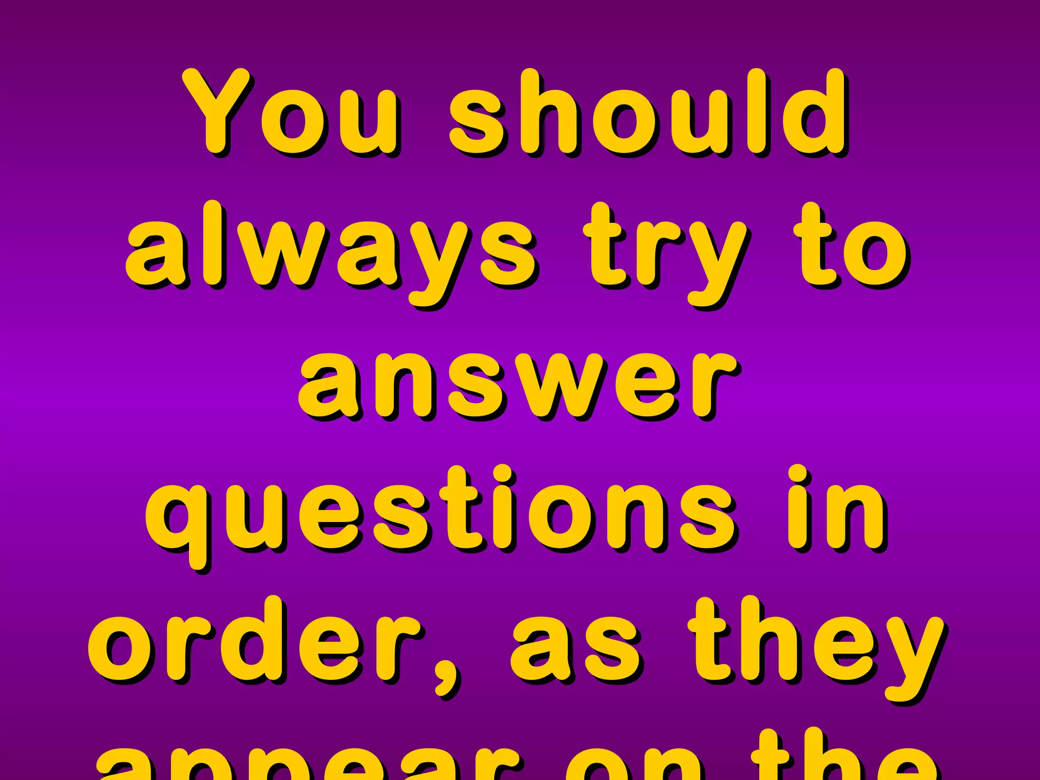 Tips for FCAT MC Questions