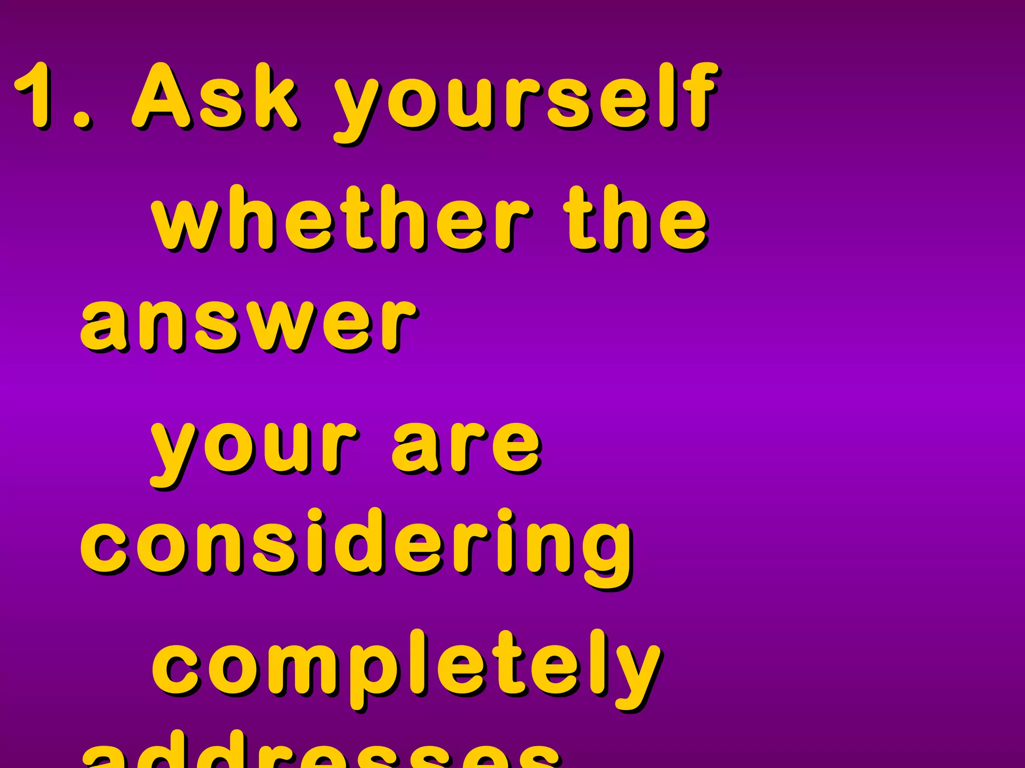 Tips for FCAT MC Questions