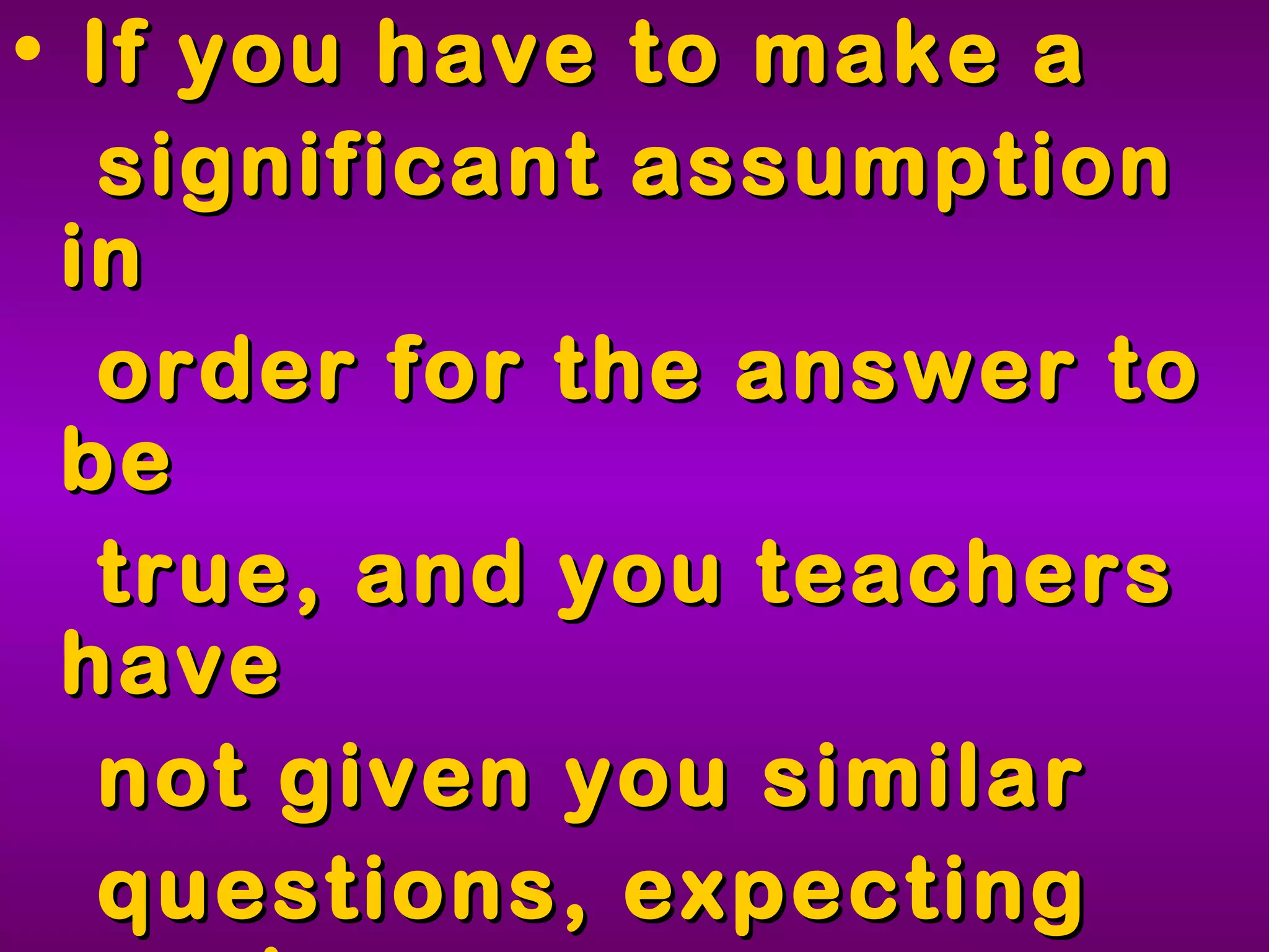 Tips for FCAT MC Questions