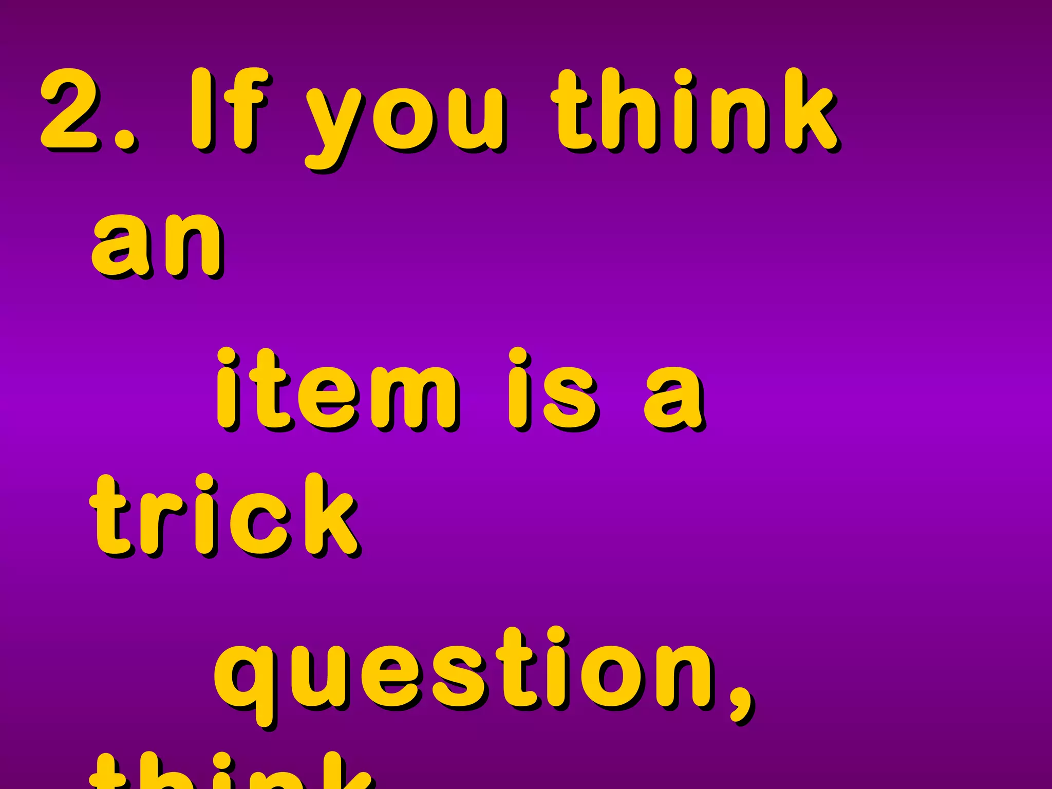 Tips for FCAT MC Questions