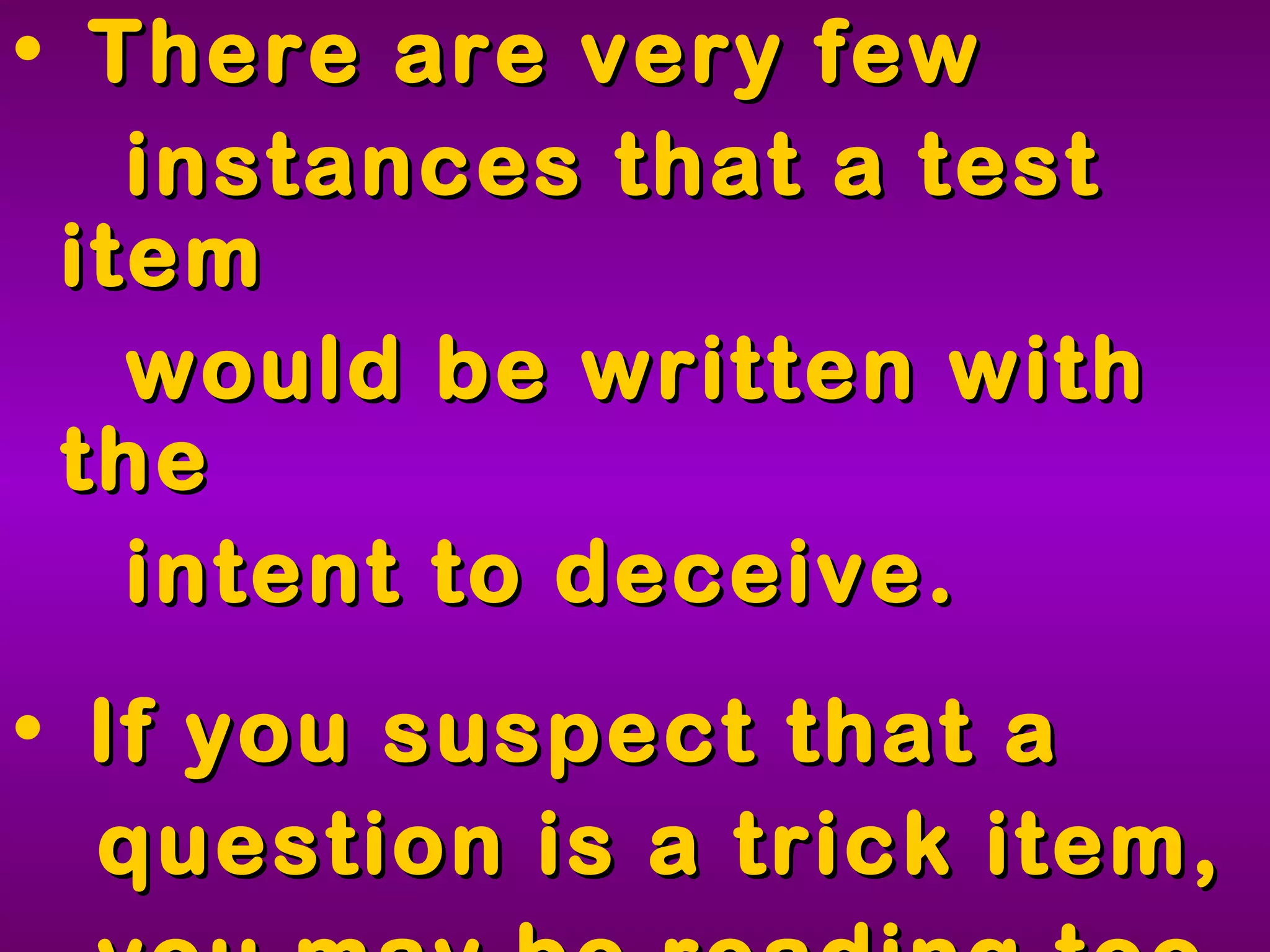 Tips for FCAT MC Questions