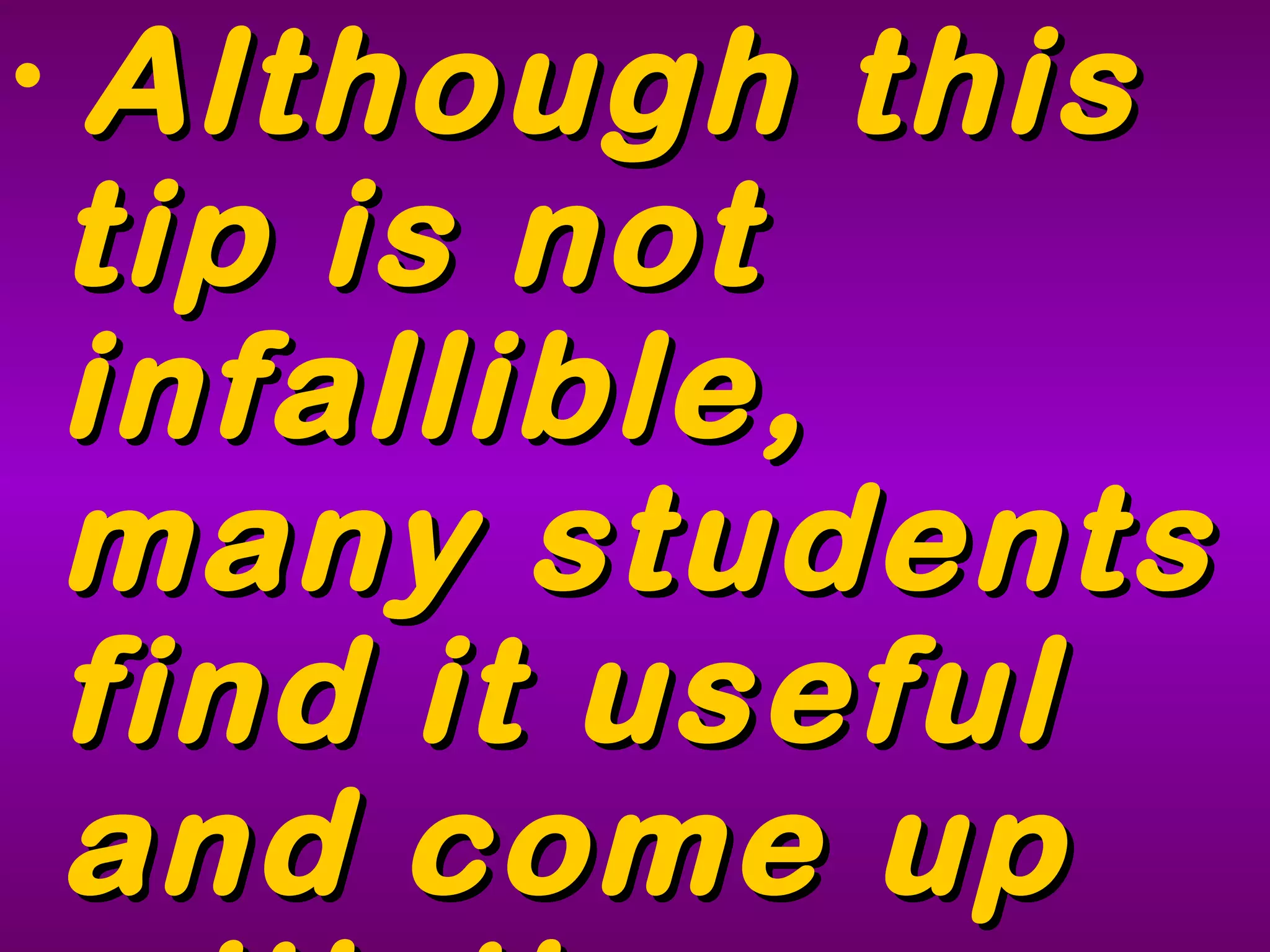 Tips for FCAT MC Questions