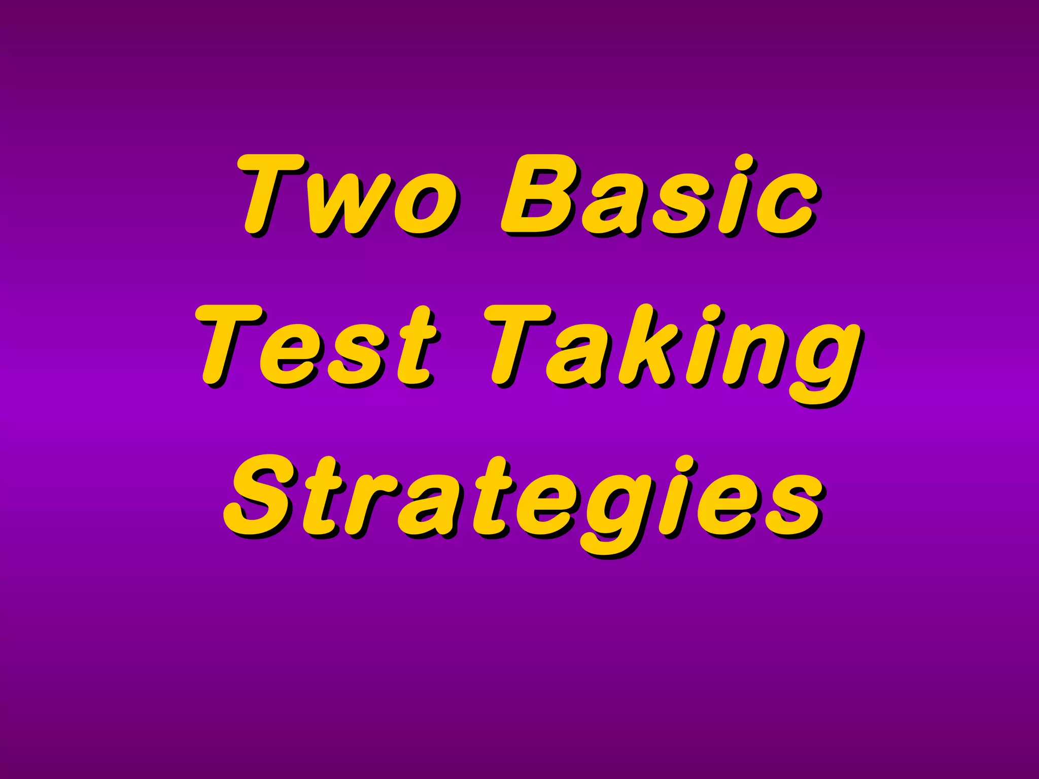 Tips for FCAT MC Questions