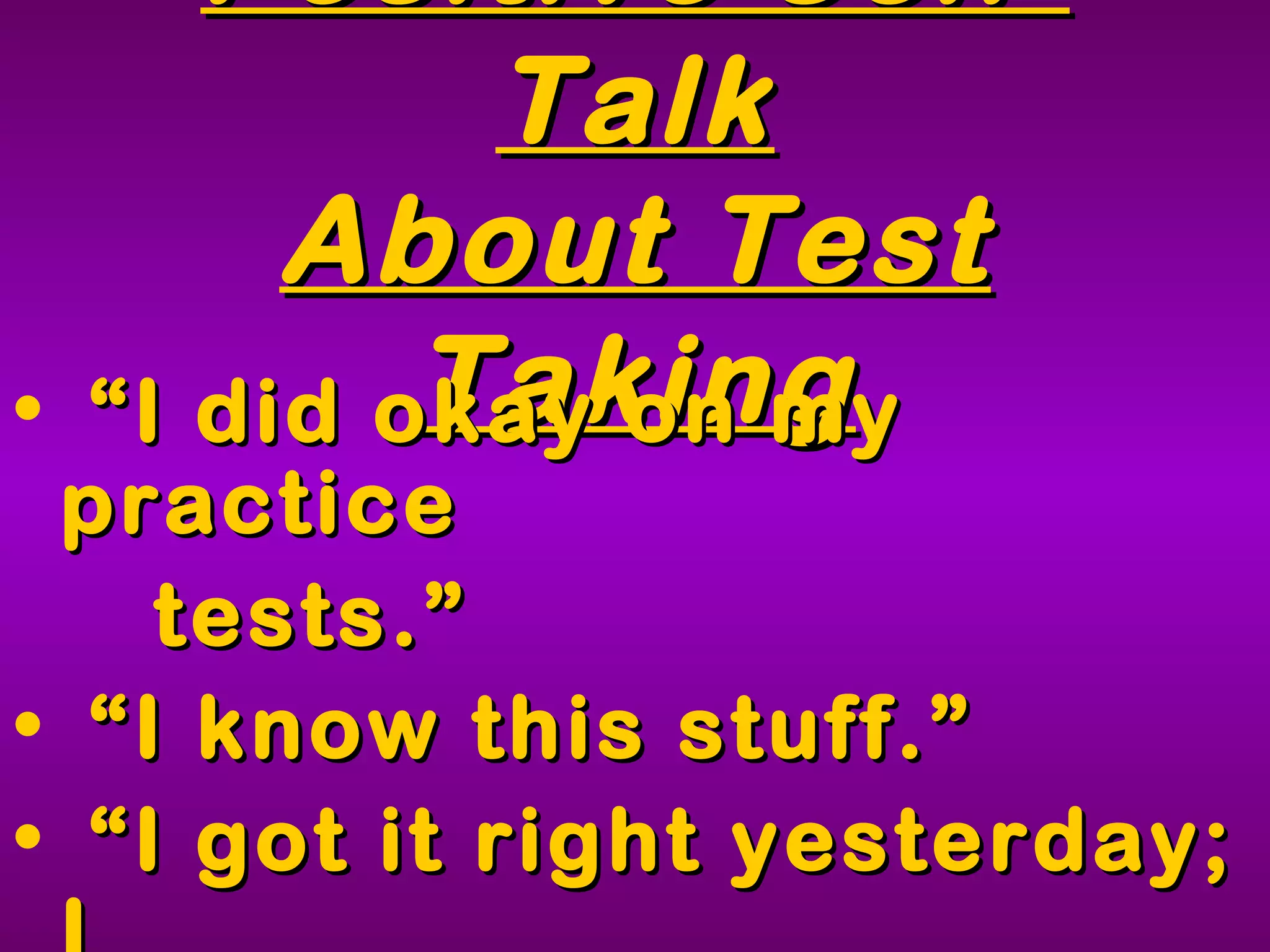 Tips for FCAT MC Questions