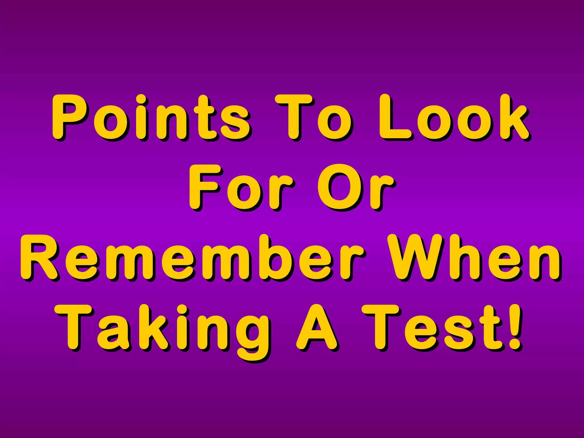 Tips for FCAT MC Questions