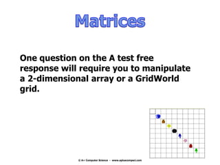 AP Computer Science AP Review 2011 FRQ Questions | PPTX