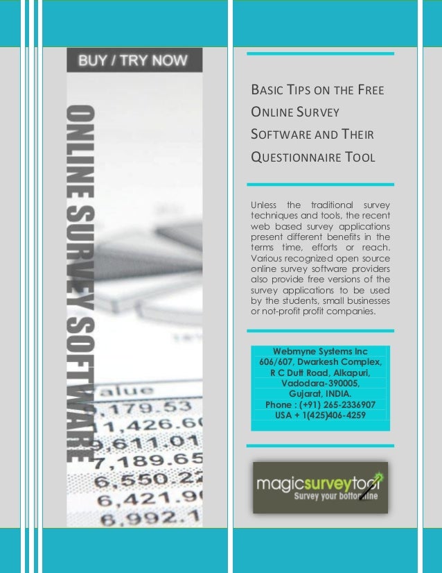 Tips On The Free Online Survey Software And Their Questionnaire Tool - 