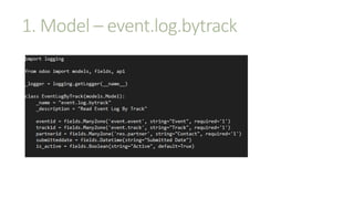1. Model – event.log.bytrack
 