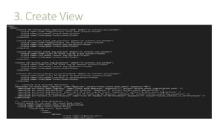 3. Create View
 