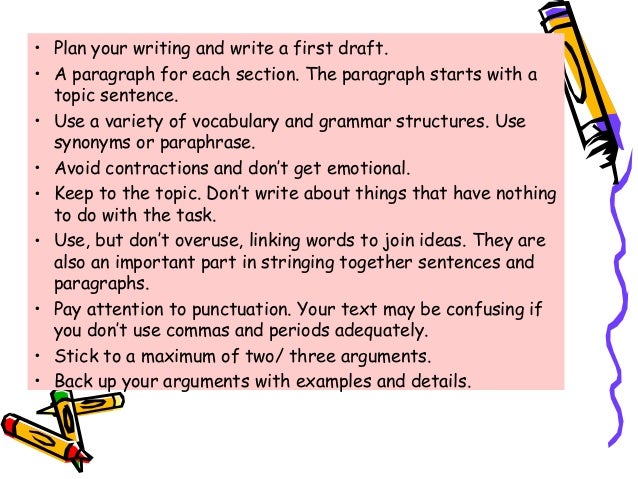 Tips for writing a good essay