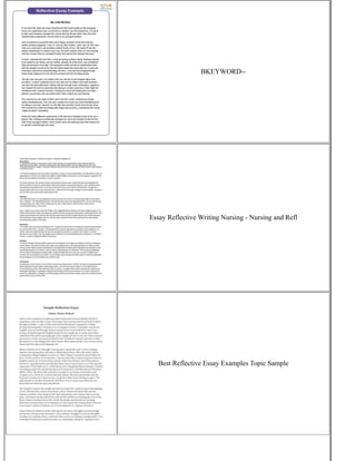 BKEYWORD--
Essay Reflective Writing Nursing - Nursing and Refl
Best Reflective Essay Examples Topic Sample
 
