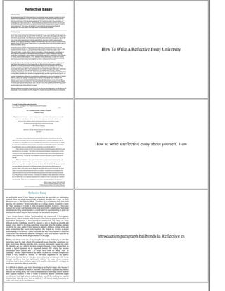 How To Write A Reflective Essay University
How to write a reflective essay about yourself. How
introduction paragraph bailbonds la Reflective es
 