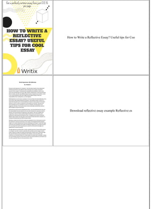 How to Write a Reflective Essay? Useful tips for Coo
Download reflective essay example Reflective es
 