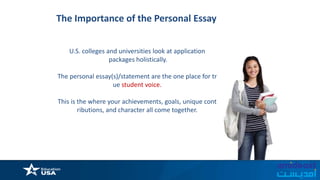 The Importance of the Personal Essay
For Undergraduate programs, the personal
statement shows your personality and how wel...
