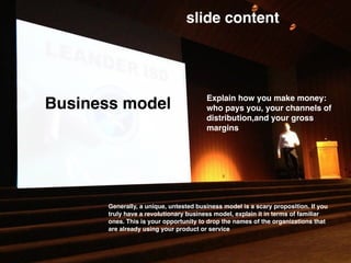 Slide Content Guidelines for (startup) Idea Pitching