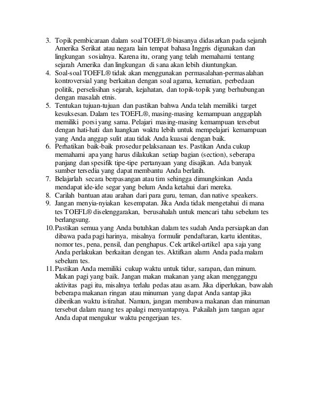 Tips sukses ujian toefl