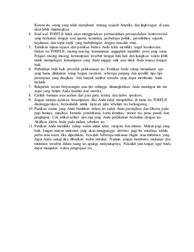 Tips sukses ujian toefl