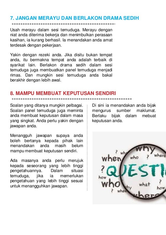 Tips Temuduga