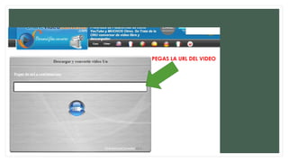 PEGAS LA URL DEL VIDEO
 