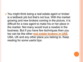 Tips To Become A Successful Real Estate Agent Pptx