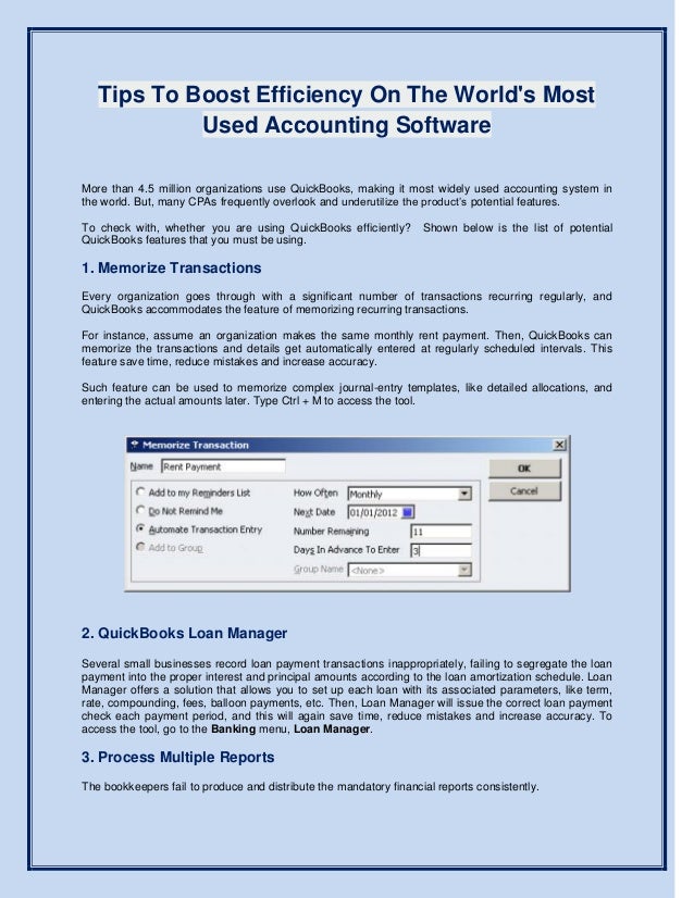 tips to boost efficiency on the world s most used accounting software