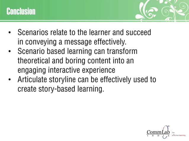 Tips to Build eLearning Scenarios Using Articulate Storyline | PPT