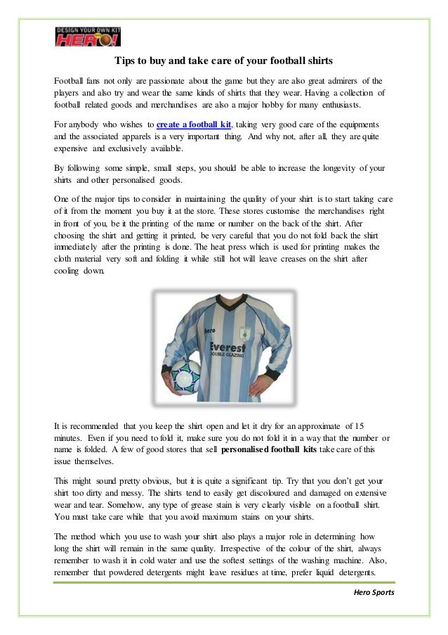 create own football shirt