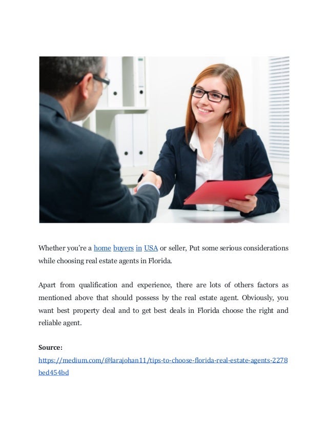 Tips to Choose Florida Real Estate Agents