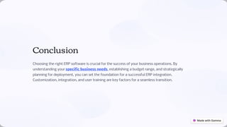 7 Tips to Choose the Right ERP Software for Your Business in 2024 | PPT
