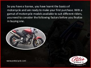 choosing a motorcycle
