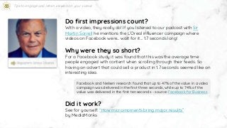 Do first impressions count?
With a video, they really do! If you listened to our podcast with Sir
Martin Sorrell he mentio...