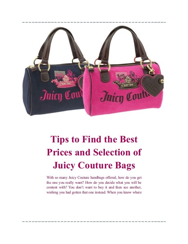 Juicy Couture Handbags Prices