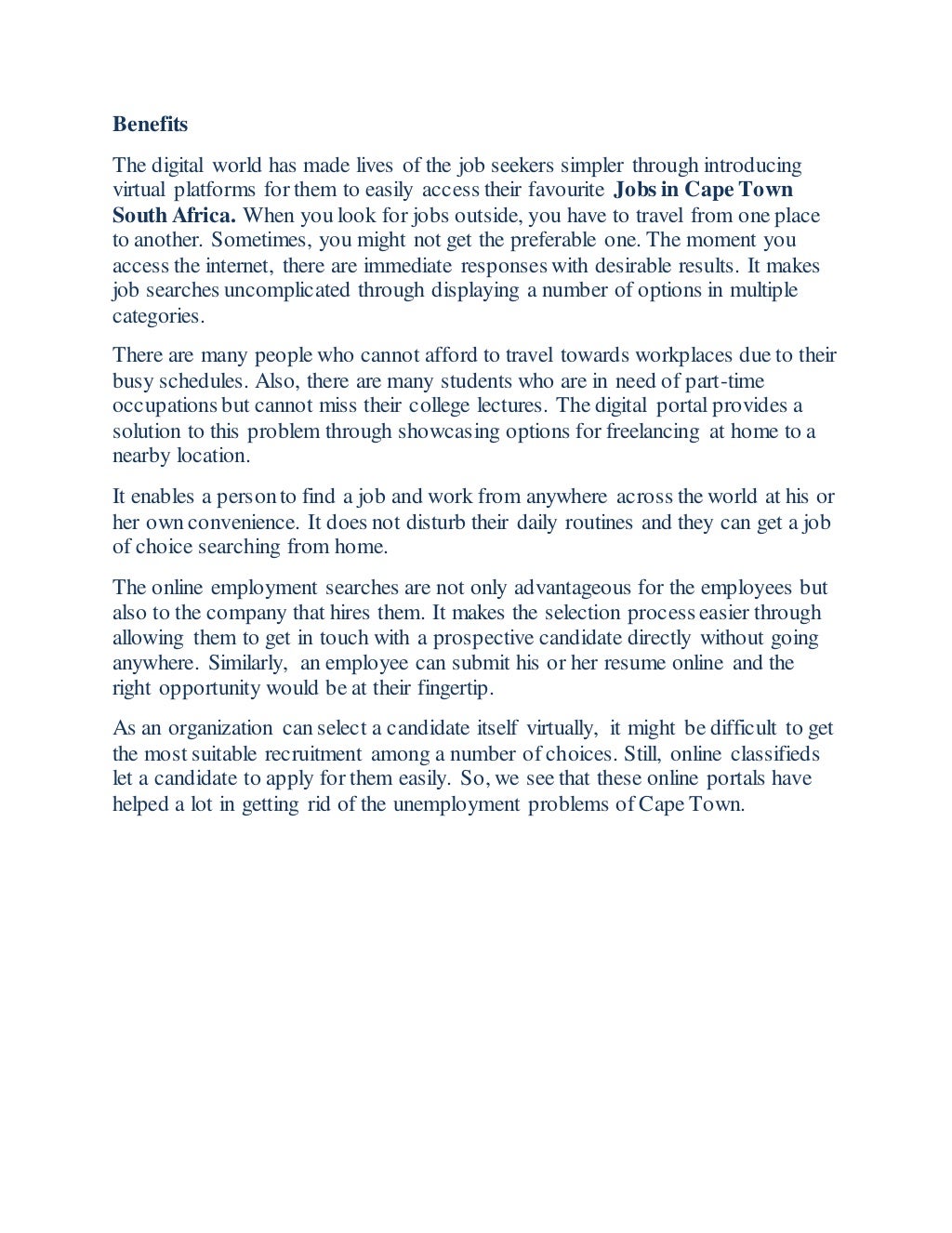 Tips to get desirable jobs in cape town south africa