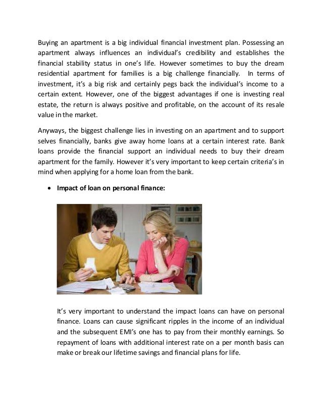 Tips to get loan for residential apartment buying