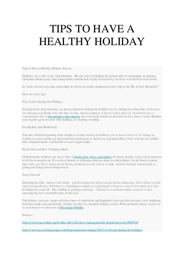 holiday tips