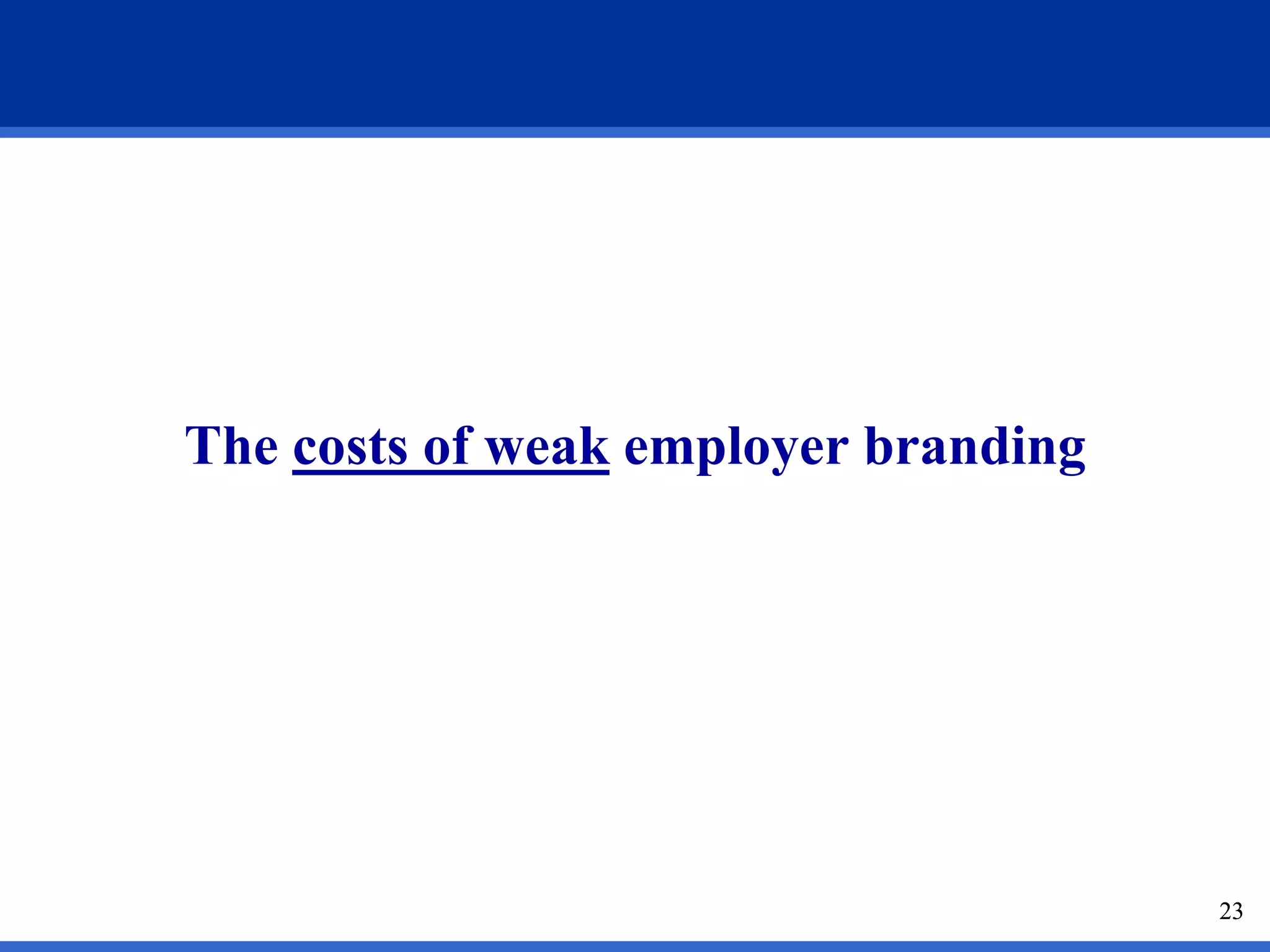 23
The costs of weak employer branding
23
 