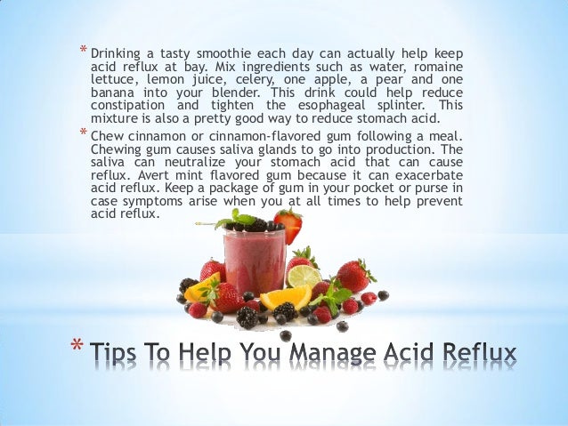 Tips to help you manage acid reflux