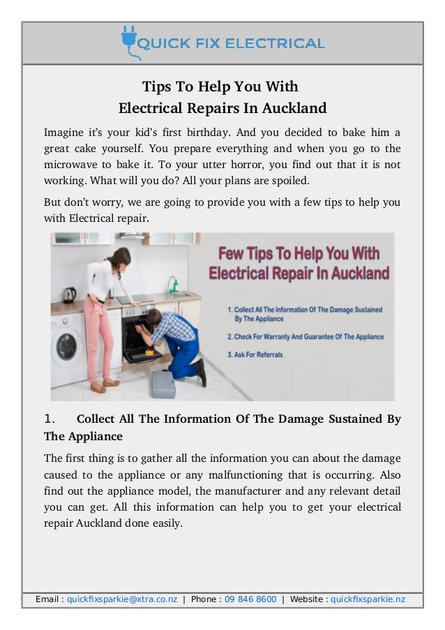 Tips to help you with electrical repairs in auckland