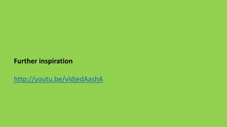 Don’t ask “How can you motivate other 
people?”. Instead, ask “How can you 
create the conditions within which 
people will motivate themselves?” 
http://youtu.be/VGrcets0E6I 13:25. 
 