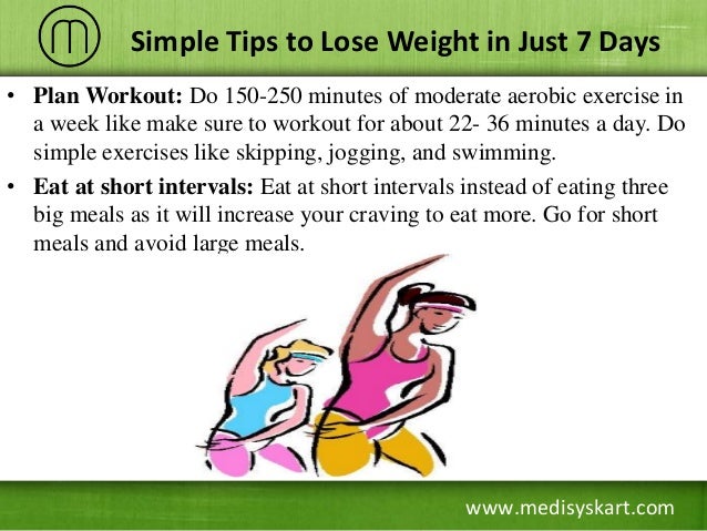 how to lose weight in 7 days in days