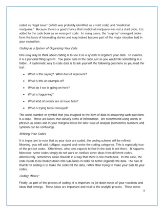 Tips & Tools #18 Coding Qualitative Data | PDF
