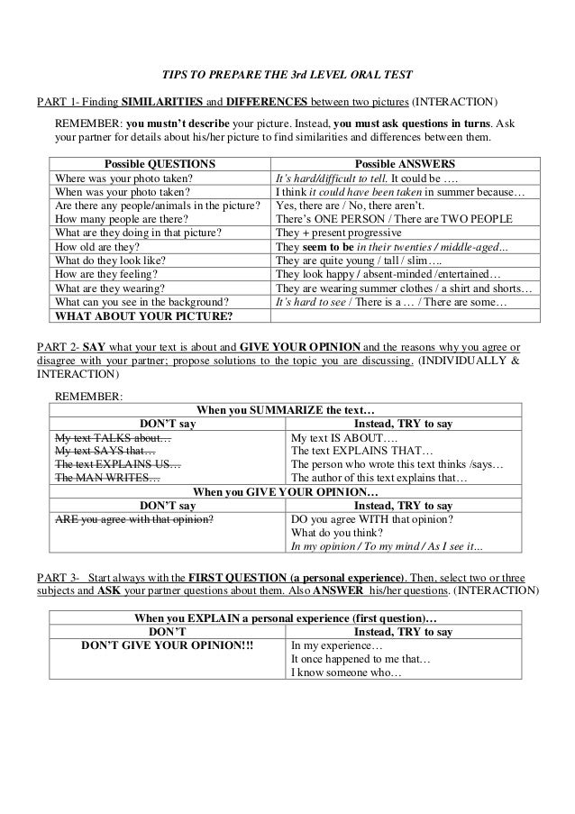 test oral level Tips level 2 exam the to 3rd prepare oral