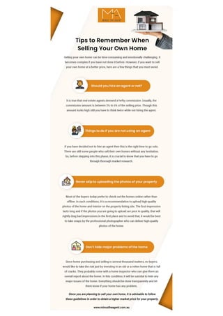 Tips to Remember When Selling Your Own Home