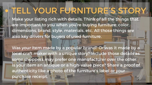 Tips To Sell Your Used Furniture Online Fast