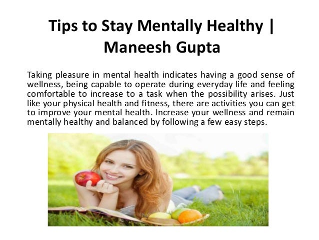 how to be mentally healthy