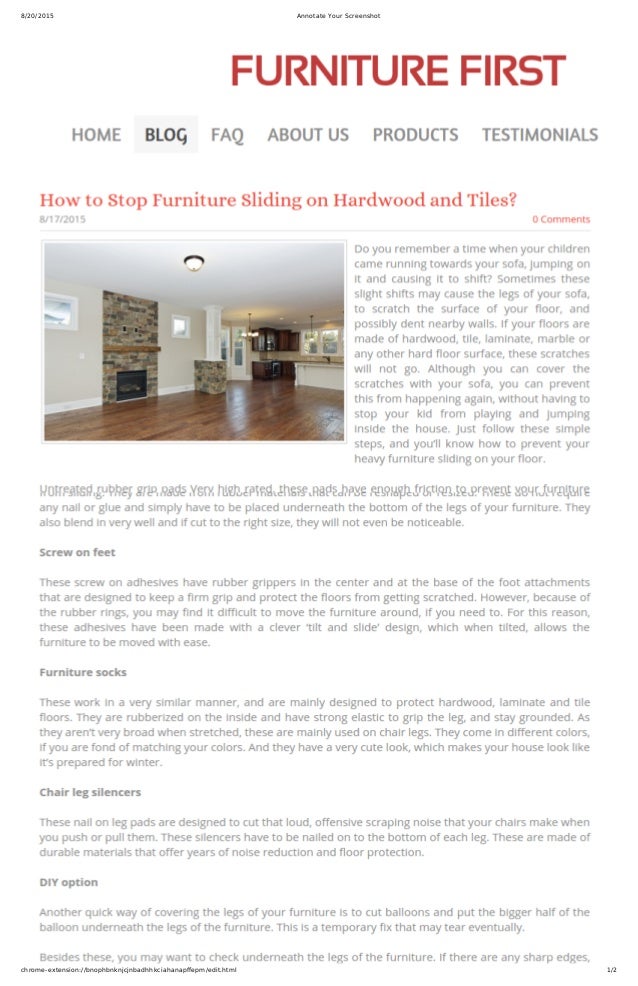 Tips To Stop Furniture Sliding On Hardwood And Tile Floors