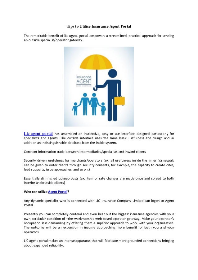 Tips to Utilise Insurance Agent Portal Tips to Utilise Insurance Agent Portal