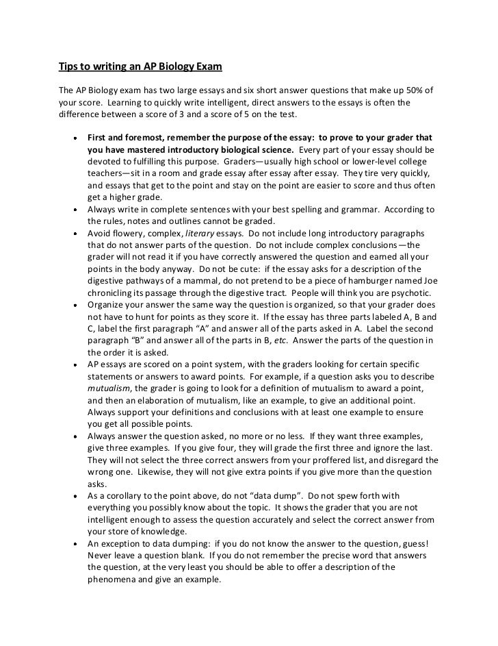 Biology essay writers